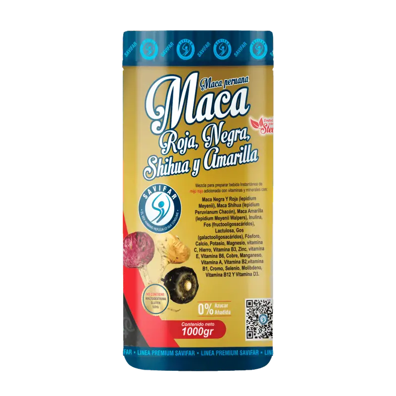 Maca Peruana Premium (1000g) – Mezcla de Maca Roja, Negra, Shihua y Amarilla