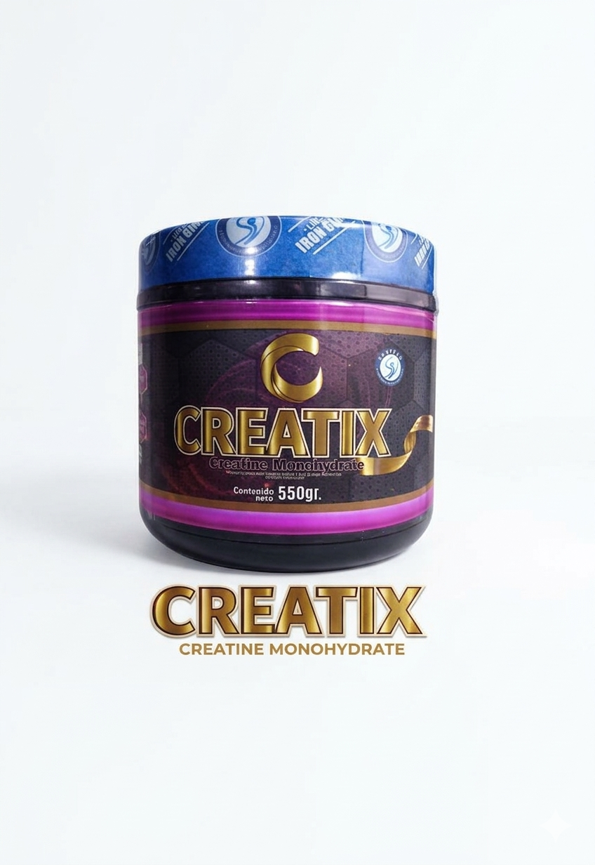Creatix Creatina Monohidrato - 550g | Máximo Rendimiento y Masa Muscular